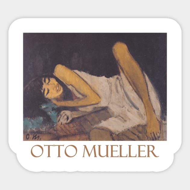 Liegende (1914) by Otto Mueller Sticker by Naves